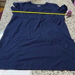 Scrub dress Navy Blue Short Sleeve Dress Buuttersoft scrubs
